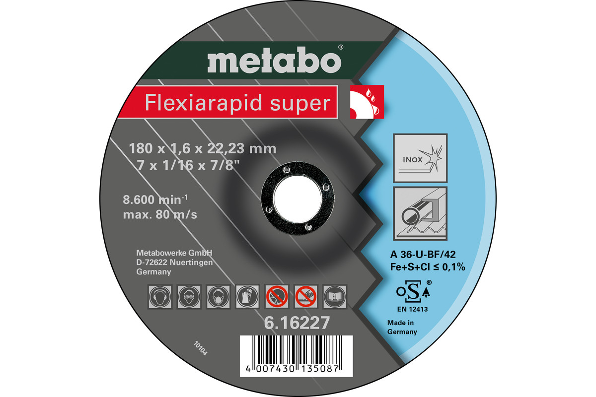 Flexiarapid super 180x1,6x22,23, Inox, TF 42