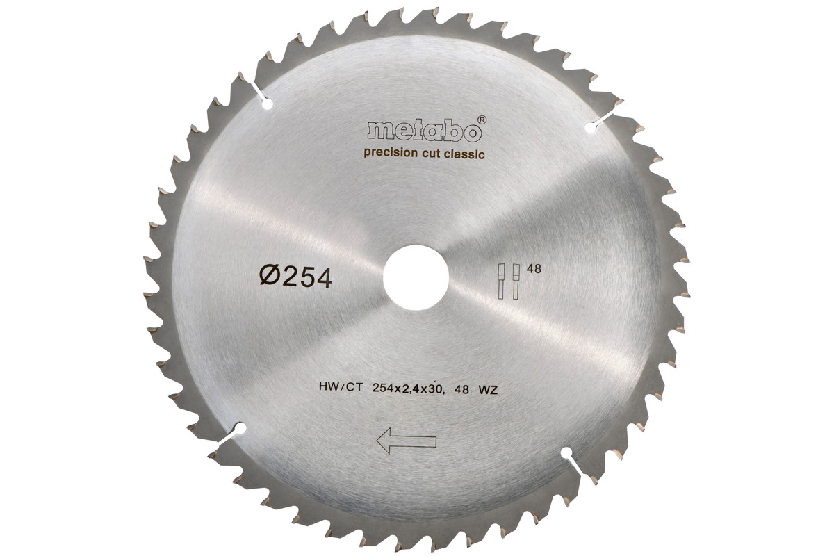 Пильный диск HW/CT 254x30, 48, сменный зуб, 5° отр., classic 628061000
